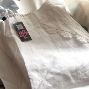 Bebe Lucy Lace Casual Linen Pants